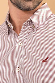 Camisa Premium Hudson Rayas - Modern Fit - Algodon Pima