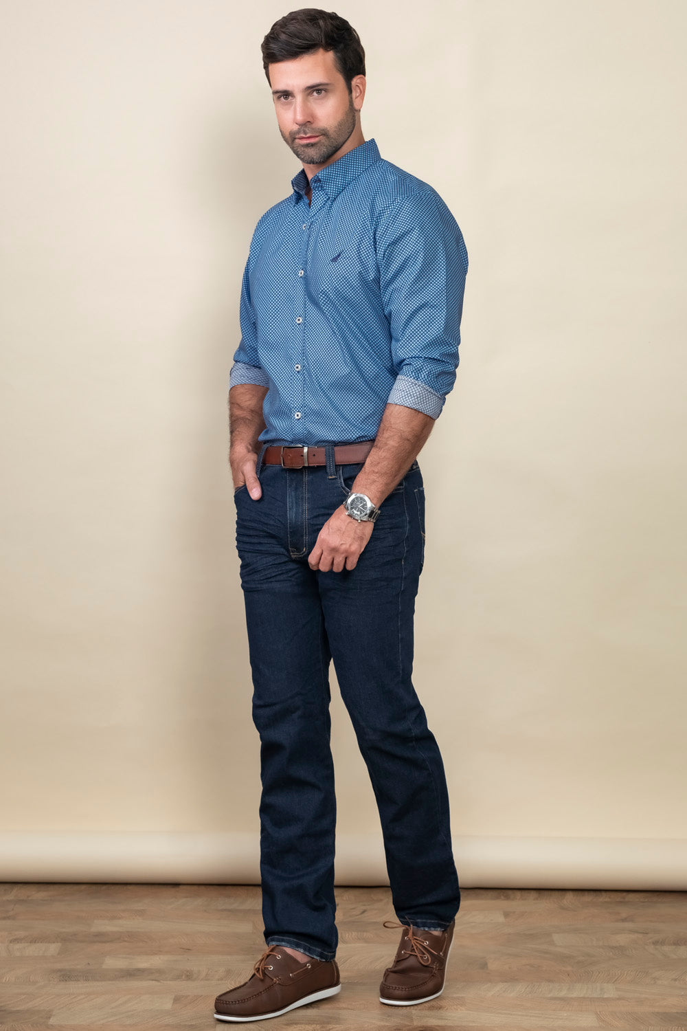 Camisa Premium Waterbury - Modern Fit - Algodon Pima