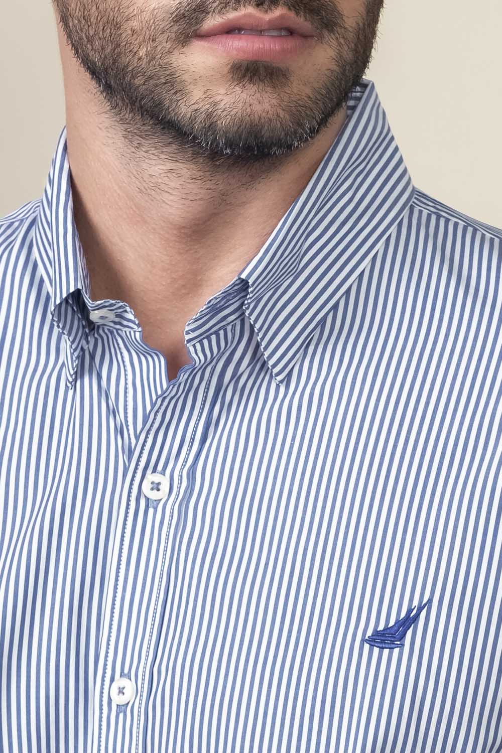 Camisa Premium Hudson Rayas - Modern Fit - Algodon Pima