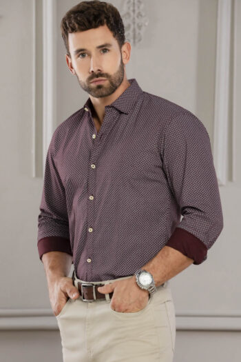 Camisa Landcaster Miniprints - Slim Fit - Algodón
